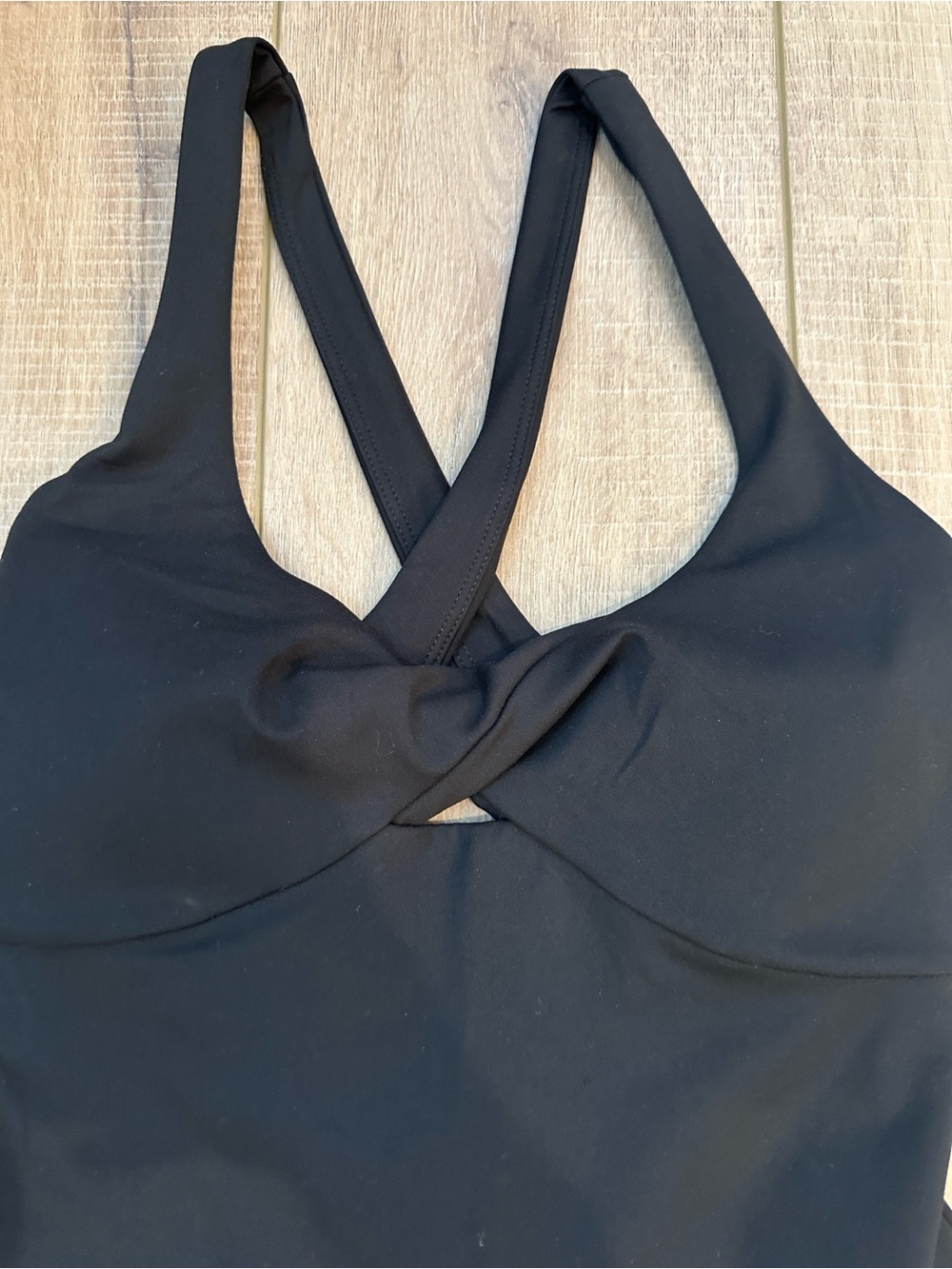 Fabletics Black Twist-Front Wide-Leg Jumpsuit - Picture 4 of 13